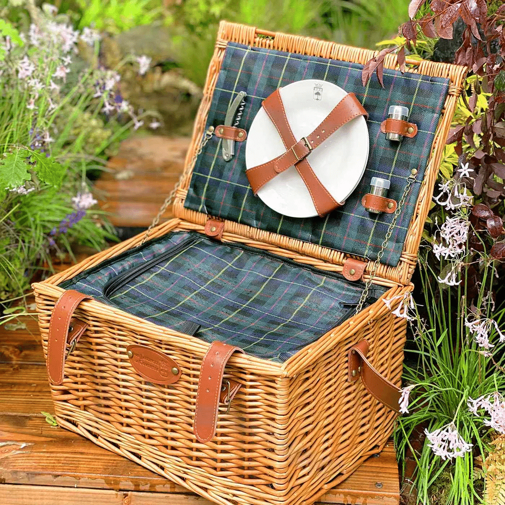 Malle panier pique-nique en osier